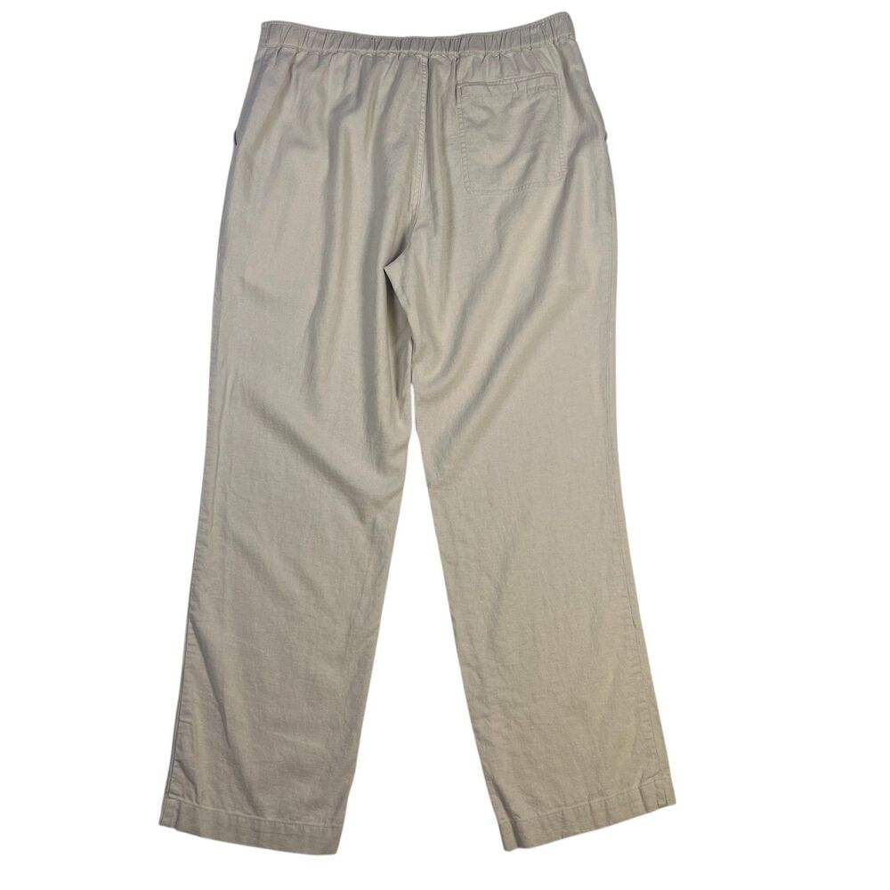 CubaVera Men’s Linen Blend Drawstring Pants Large Coastal Casual Stretch - Picture 2 of 3